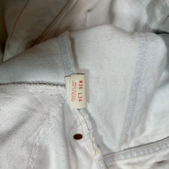 Levi's Light Gray Denim Jeans vintage orange label - Picture 7 of 9